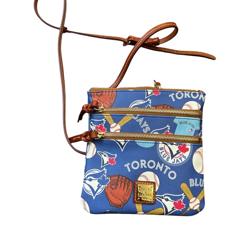 Dooney & Bourke Blue Toronto Baseball Crossbody Bag